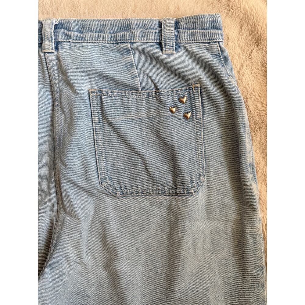 Christopher & Banks Wide Leg Crop JeansHearts Size 12 - Picture 2 of 7